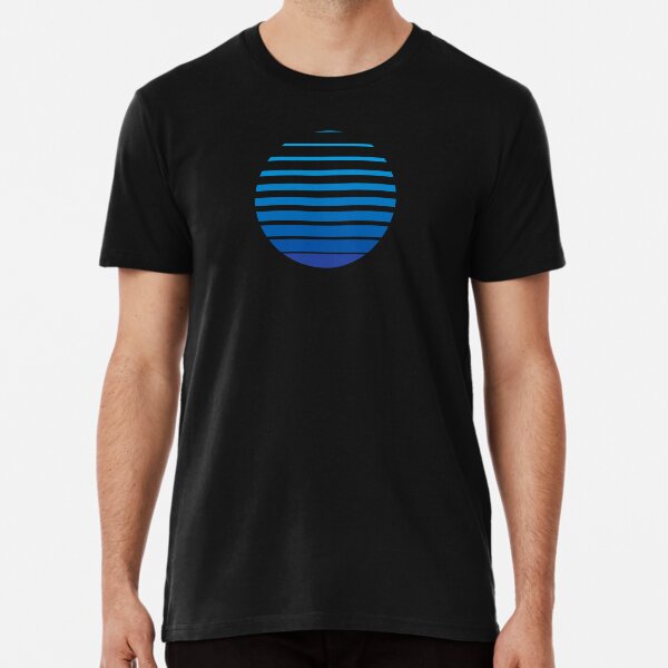 Item preview, Thin to Thick Lines in a Circle Graphic (Blue on Black) designed and sold by STUDIO-72.