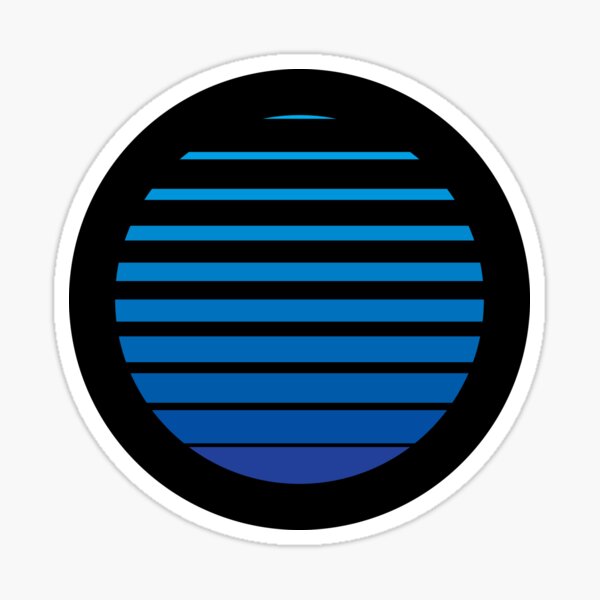 Item preview, Thin to Thick Lines in a Circle Graphic (Blue on Black) designed and sold by STUDIO-72.