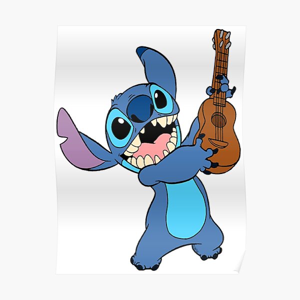 Lilo And Stitch Lilo Pelekai Guitar Poster For Sale By Jakegoodwin Redbubble