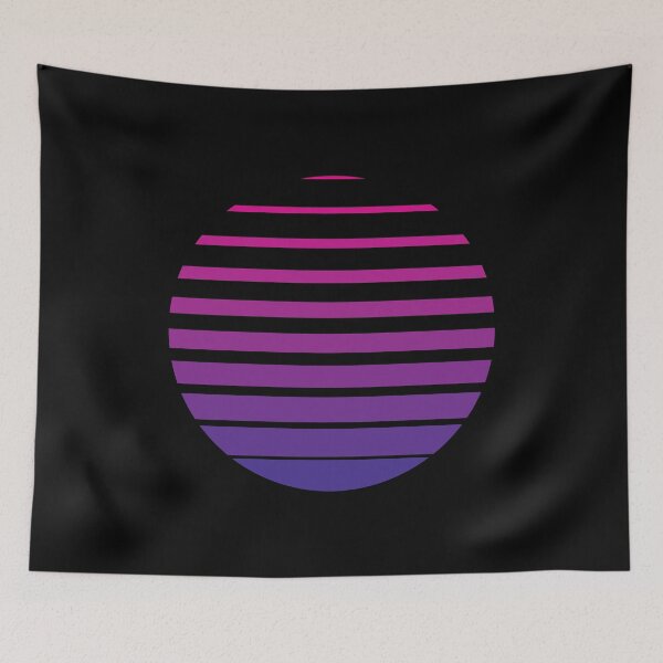 Item preview, Thin to Thick Lines in a Circle Graphic (Purple on Black) designed and sold by STUDIO-72.
