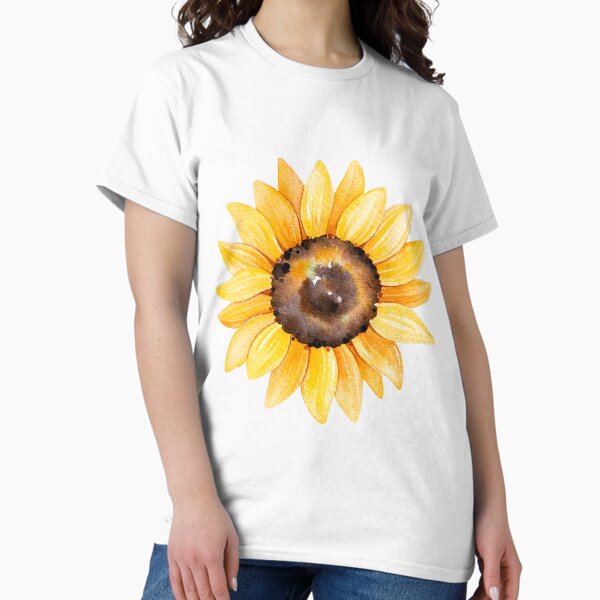 Vista previa del artículo con la obra «Girasoles de acuarela, flor amarilla pintada a mano.», diseñado y vendido por SouthPrints.