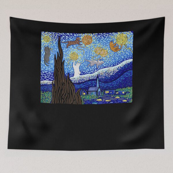 Item preview, Cat, Starry Night Cat, Cat Shirt, Van Gogh Cat  designed and sold by JosephSiebrase.