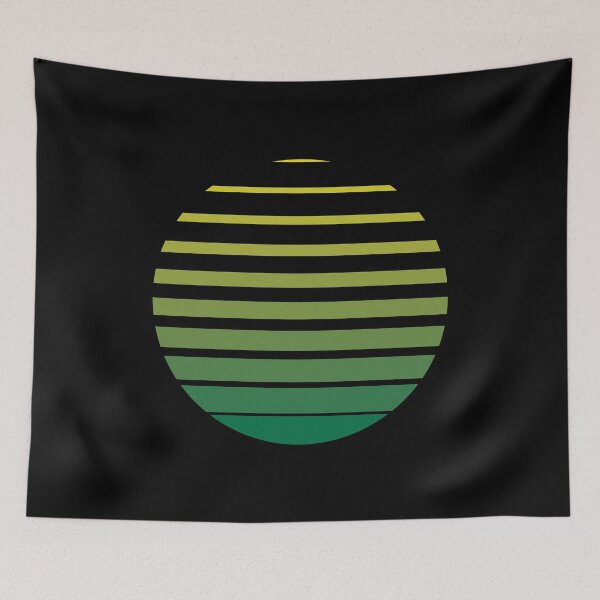 Item preview, Thin to Thick Lines in a Circle Graphic (Green on Black) designed and sold by STUDIO-72.