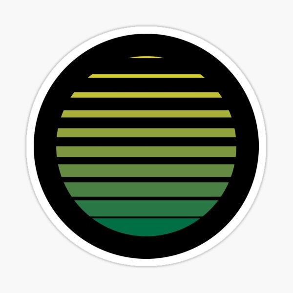 Item preview, Thin to Thick Lines in a Circle Graphic (Green on Black) designed and sold by STUDIO-72.