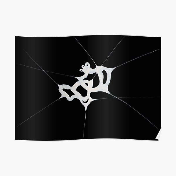 Black and white abstract artwork. A-chromatic #17 Poster