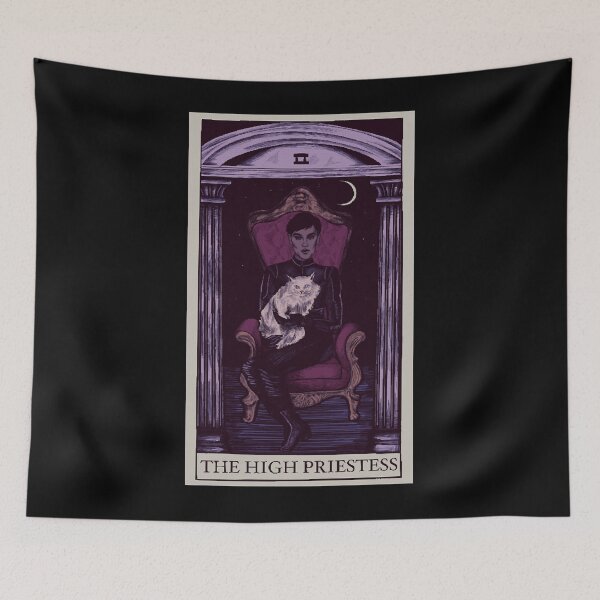 Item preview, Cat woman inspired Tarot Card, the high Priestess designed and sold by JosephSiebrase.