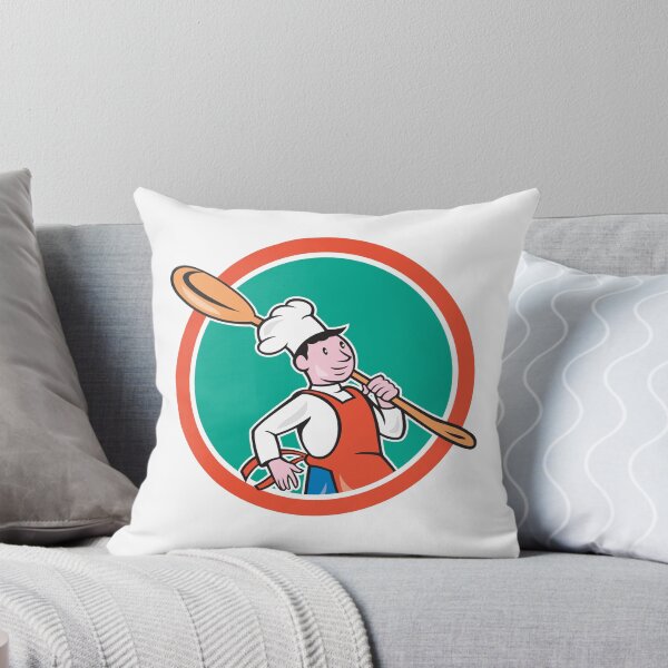 Item preview, Chef Cook Marching Spoon Circle Cartoon designed and sold by patrimonio.