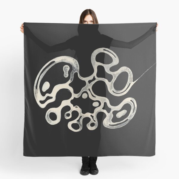 Black and white abstract artwork. A-chromatic #2 Scarf