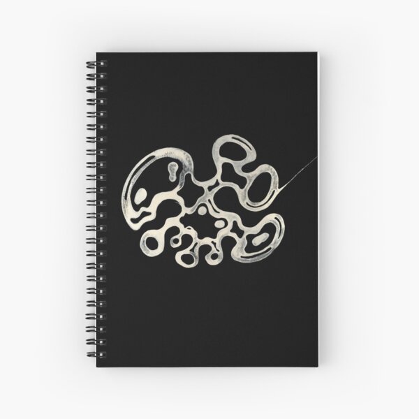 Black and white abstract artwork. A-chromatic #2 Spiral Notebook