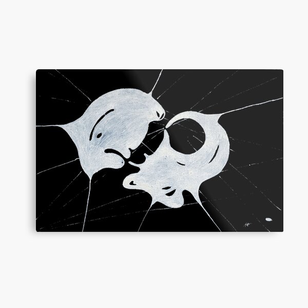 Black and white abstract artwork. A-chromatic #14 Metal Print