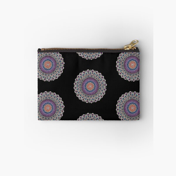 Item preview, Dot Mandala Flower Art Purple, Blue and Orange designed and sold by Jennifer Sharkey.