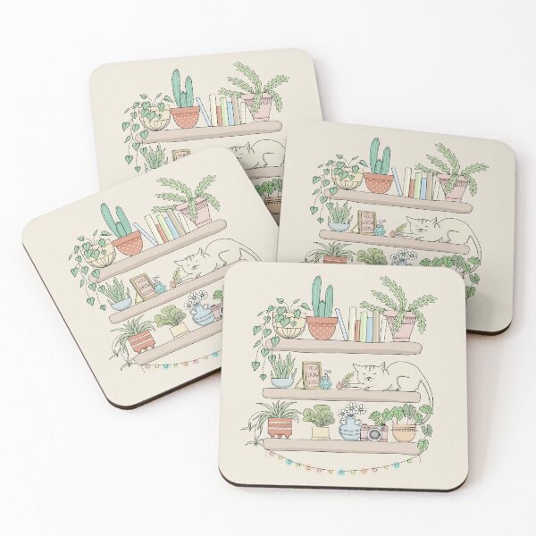 Item preview, Pretty Plant Shelf with Cat designed and sold by TASORA.