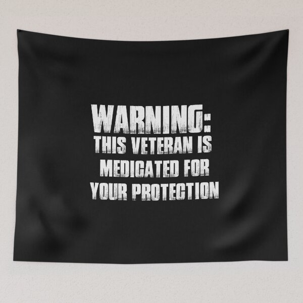Item preview, This veteran is medicated for your protection Typography  designed and sold by garniturex.