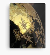 Ice Stars on Christmas Balls Metal Print