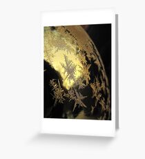 Ice Stars on Christmas Balls Greeting Card