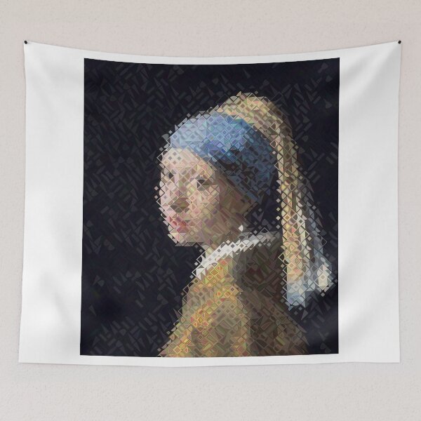 Artikelvorschau, Nach Chuck Close - Portrait - Mädchen mit Perlenohrring entworfen und verkauft von imageresource.