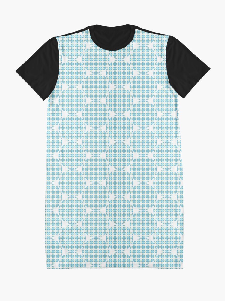 Alternate view of Circles pattern Blue-Yellow Graphic T-Shirt Dress