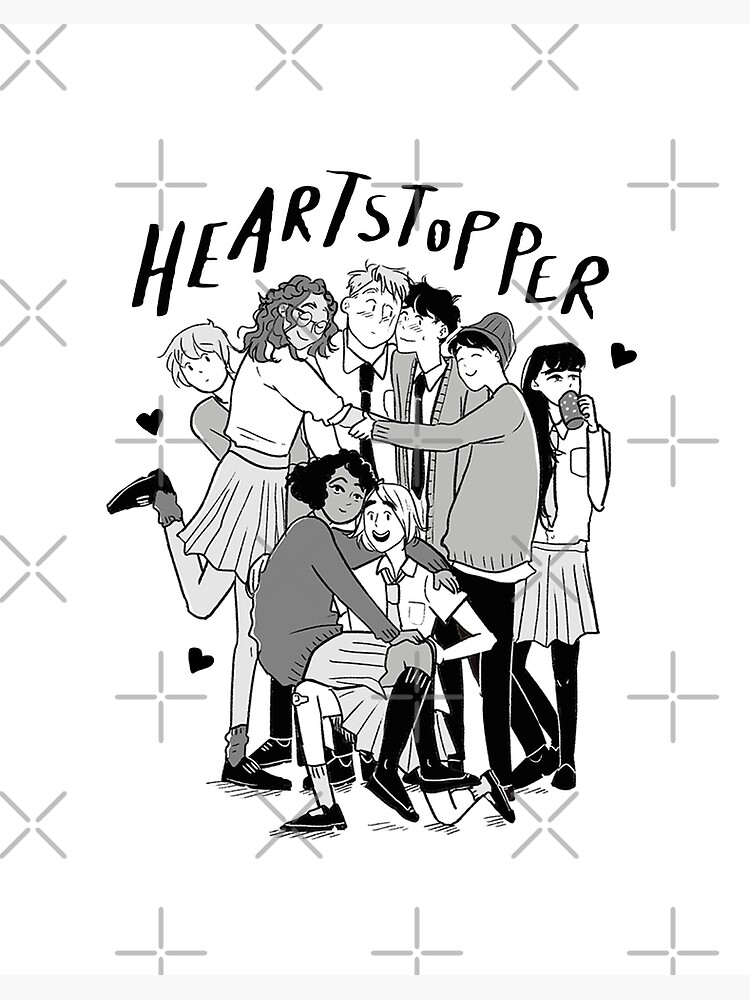 Impression rigide avec l uvre Groupe d amis Heartstopper de l