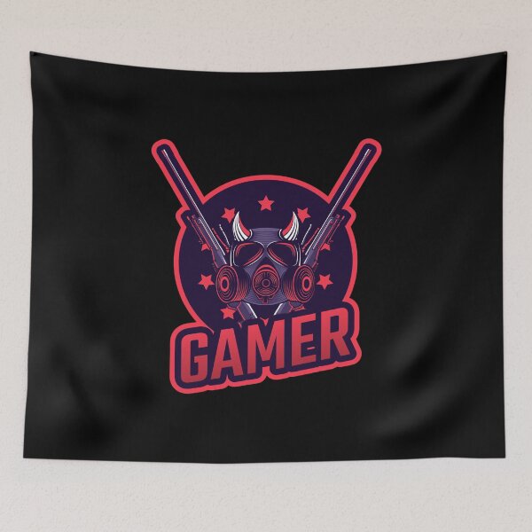 Item preview, Gamer with Gas Mask and Two Sniper Rifles designed and sold by PRIVARSHU.