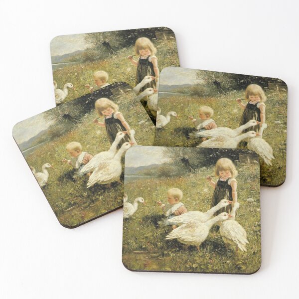 Item preview, Girl and Geese in a Grassy Field designed and sold by SweetMySpot.
