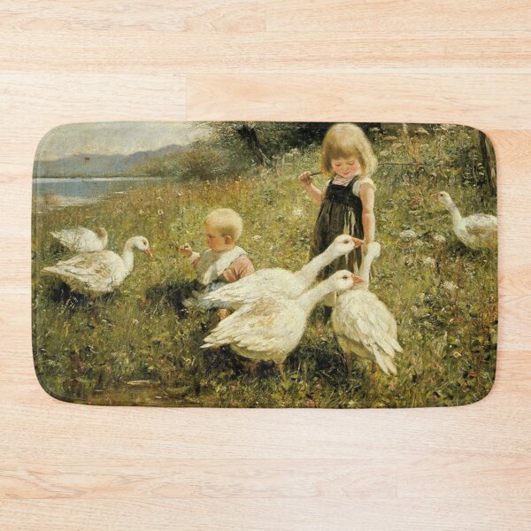 Item preview, Girl and Geese in a Grassy Field designed and sold by SweetMySpot.