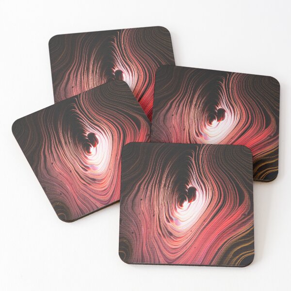 Item preview, Abstract Acrylic Pouring Art Ring Pour Red Black White designed and sold by mhfoto.