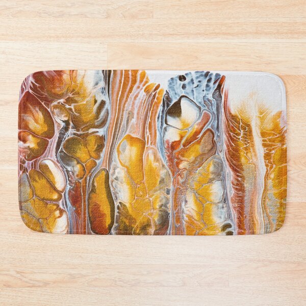 Item preview, Abstract Acrylic Fluid Painting Gold Red White designed and sold by mhfoto.