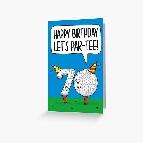 Vista previa del artículo con la obra «Tarjeta de golf de 70 cumpleaños», diseñado y vendido por TeePee Creations.