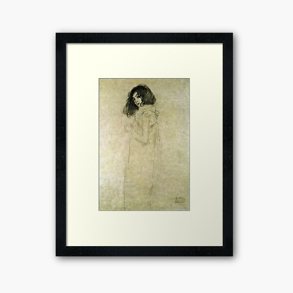 Gustav Klimt - Portrait Of A Young Woman Framed Art Print