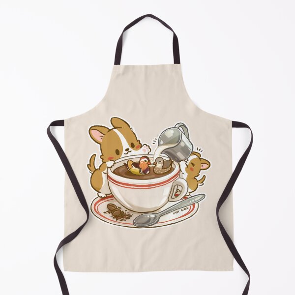 Item preview, Lazy Corgi - Coffee with Tea (Beige) designed and sold by LazyCorgiHK.