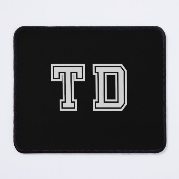Item preview, T.D. Varsity Initials | Varsity Letters | Black And White | Personalised Gift designed and sold by Avo And Sriracha.