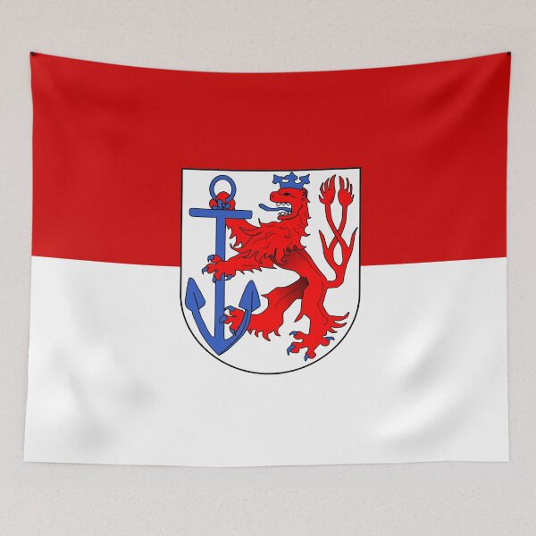 Item preview, Flag of Düsseldorf, North Rhine-Westphalia, Germany designed and sold by Freihalt.
