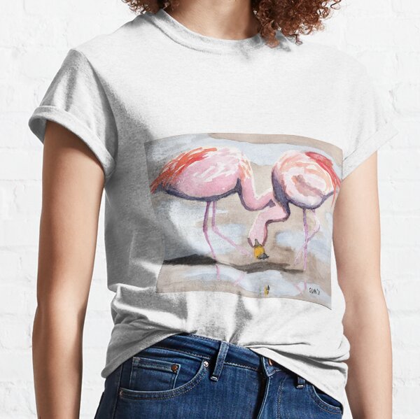 Impressionist Flamingoes Classic T-Shirt