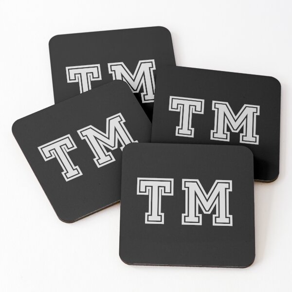 Item preview, T.M. Varsity Initials | Varsity Letters | Black And White | Personalised Gift designed and sold by Avo And Sriracha.