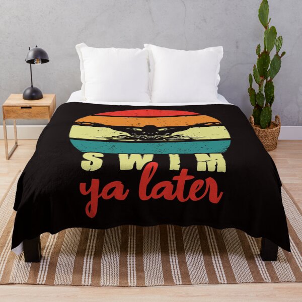 Item preview, Retro Swim Ya Later Swimmer Water Sports Swimming Pool Coach designed and sold by TomGiantDesigns.