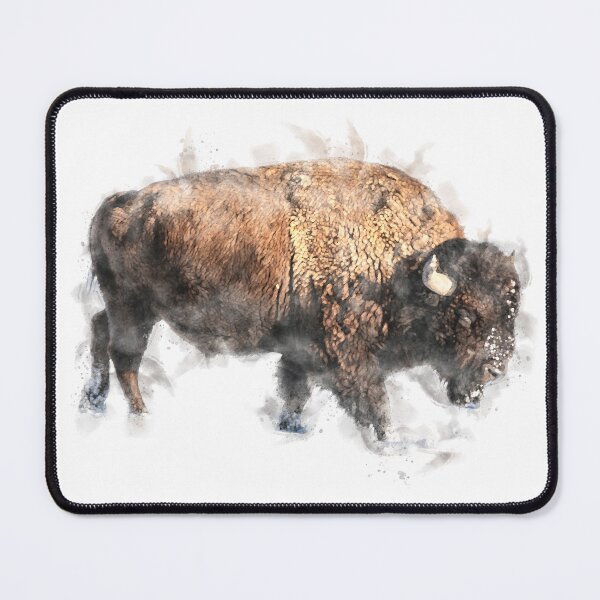 Item preview, Bison Watercolour Artwork designed and sold by Typeglyphs.