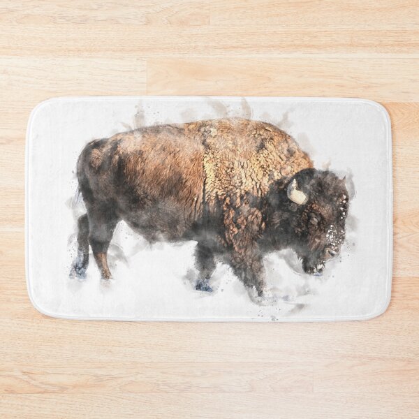 Item preview, Bison Watercolour Artwork designed and sold by Typeglyphs.