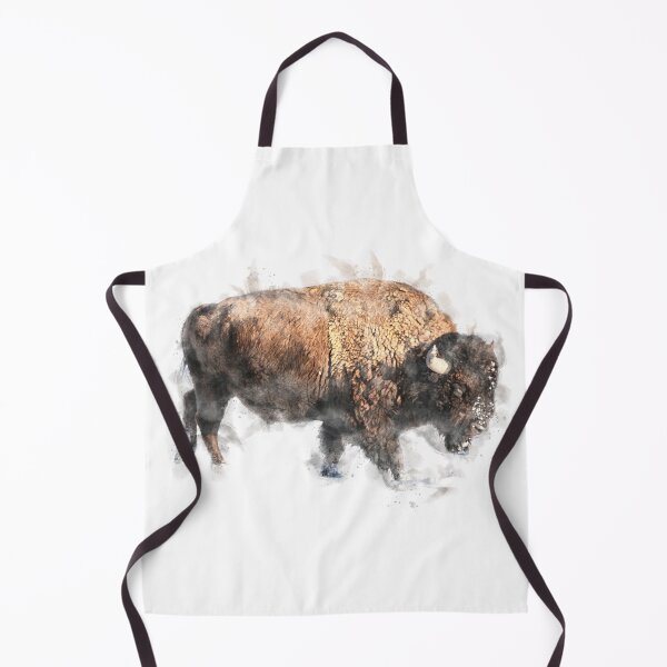 Item preview, Bison Watercolour Artwork designed and sold by Typeglyphs.