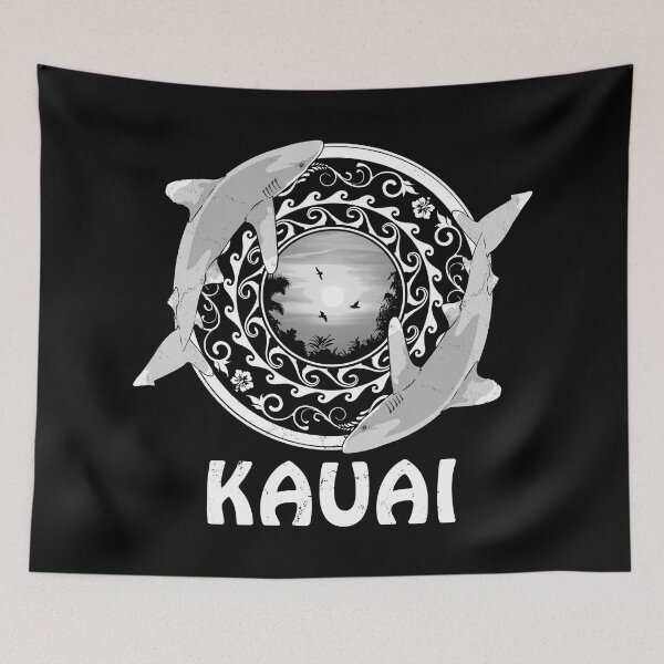 Item preview, Kauai Oceanic Whitetip Sharks designed and sold by NicGrayGraphic.