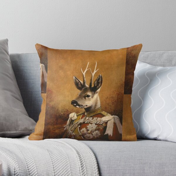 Regal Roe Deer Throw Pillow