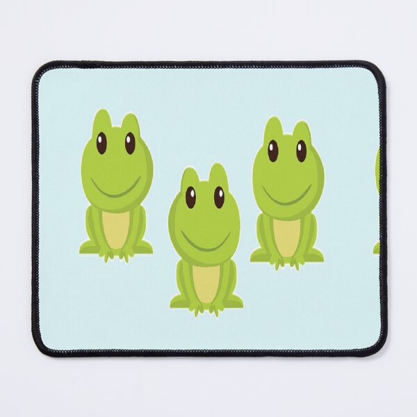 Item preview, Cute green frogs on blue designed and sold by tetibright.