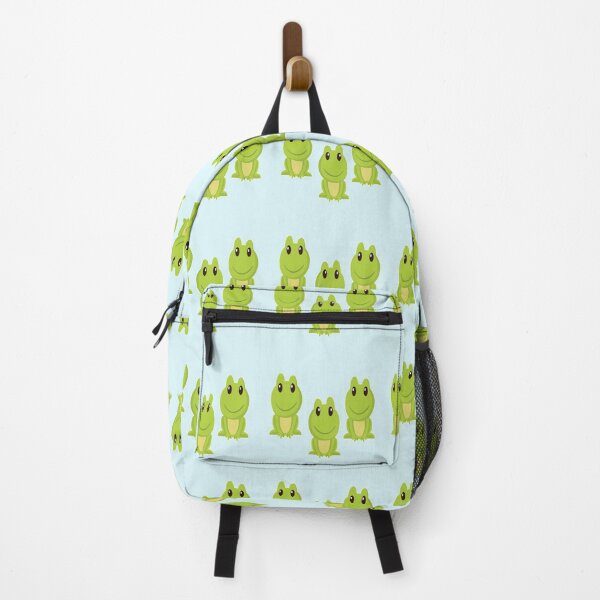 Item preview, Cute green frogs on blue designed and sold by tetibright.