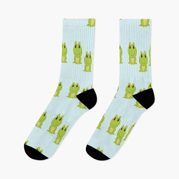 Item preview, Cute green frogs on blue designed and sold by tetibright.