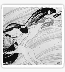 Gustav Klimt - The Blood Of Fish, Published In ver Sacrum Magazine Sticker