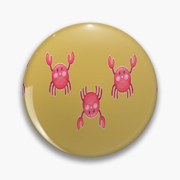 Item preview, Cute red crabs on brown designed and sold by tetibright.