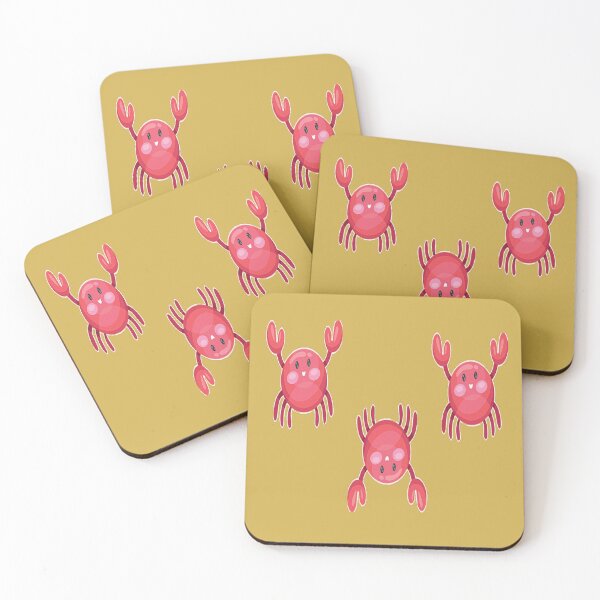 Item preview, Cute red crabs on brown designed and sold by tetibright.