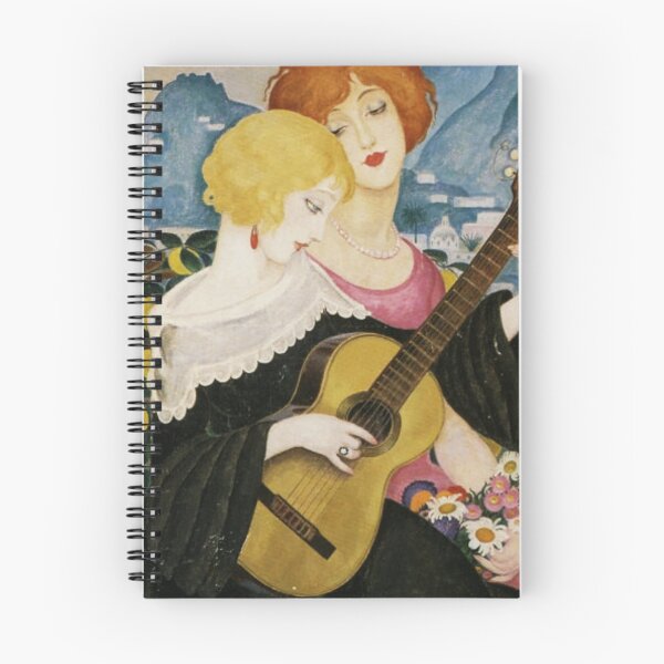 Item preview, Woman playing a Guitar by Gerda Wegener - Vintage Art designed and sold by RickE.
