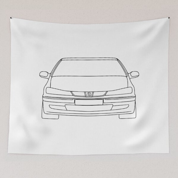 Item preview, Peugeot 406 front black lines best t-shirt design designed and sold by EdimDesign.
