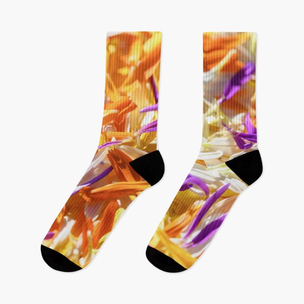 Item preview, Yellow Orange Violet White Flower Petals designed and sold by risingrocket.