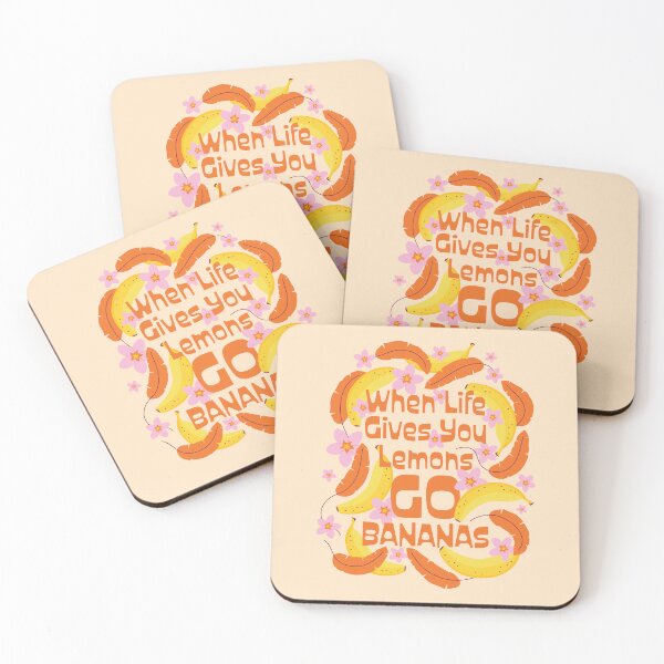Item preview, Go Bananas Illustrated Quote designed and sold by EliveraDesigns.